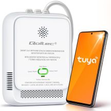 QOLTEC NATURAL GAS AND CARBON MONOXIDE LEAK SENSOR | TUYA | WI-FI | 85DB ALARM | LED