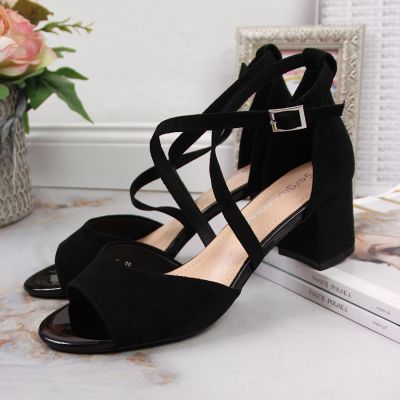 11. Sergio Leone W SK367A black block heel sandals