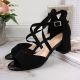 11. Sergio Leone W SK367A black block heel sandals
