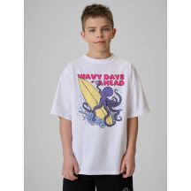 Boy's cotton T-shirt 4F 4FJRSS26TTSHM3904-10S