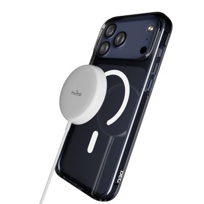 5. Puro Impact Clear D3O TPU+PC Case Compatible with MagSafe for iPhone 17 Pro - Transparent