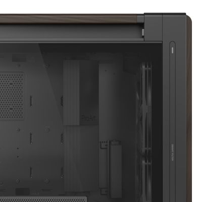 21. ASUS ProArt PA602 Wood Edition Modern Black - Tempered Glass Panel Midi Tower Black, Wood