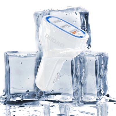 6. Dudao car charger quick charge Quick Charge 3.0 QC3.0 2.4A 18W 3x USB white (R7S white)