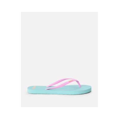 4. RIP CURL Bondi Bloom Open Toe Blue Women's Flip-Flops