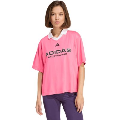 7. Adidas Tiro Q4 women's t-shirt pink JN2747