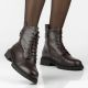 8. Women's leather ankle boots, dark brown, Filippo DBT8018