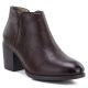 Burgundy Leather Heeled Ankle Boots M.Daszyński OL60-1