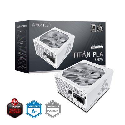 3. Montech Titan PLA 750W - 80 PLUS & Cybenetics Platinum Power Supply, Modular, PCIe 5.1 - 750 Watt