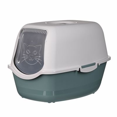 7. ROTHO Bailey White and Green - Cat Litter Box