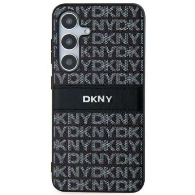 2. DKNY Leather Mono Stripe & Metal Logo case for Samsung Galaxy S24+ - black