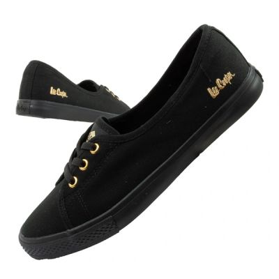 Lee Cooper shoes women's sneakers sporty black slip-on ballet flats