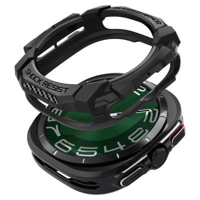 9. Spigen Rugged Armor Case for Samsung Galaxy Watch Ultra (47mm) - Matte Black