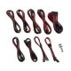 CableMod C-Series PRO ModMesh Cable Kit for RMi/RMx/RM (Black Label) - schwarz/rot