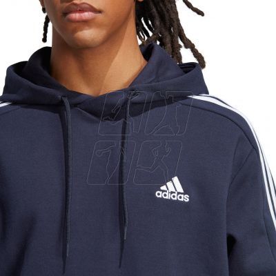 6. Adidas Essentials French Terry 3-Stripes Hoodie M IC0436