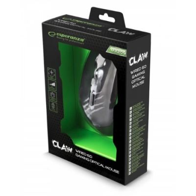 4. Esperanza MX209 Claw EGM209G computer mouse (optical; 2400 DPI; black)