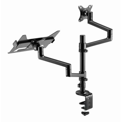 15. GEMBIRD ADJUSTABLE DESK ARM/MONITOR HOLDER + NOTEBOOK STAND 17-32, VESA 100X100MM, UP TO 8 KG