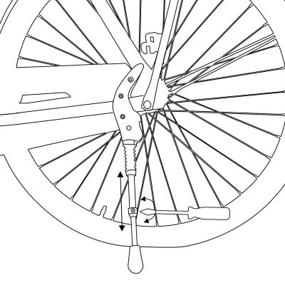 10. BICYCLE STAND REAR ADJUSTABLE 24''-28'' DUNLOP