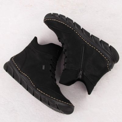 41. Women's insulated black ankle boots Rieker 55069-00