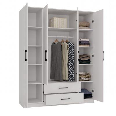 4. ROMANA WARDROBE 160X205 WHITE WITHOUT MIRROR
