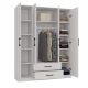 4. ROMANA WARDROBE 160X205 WHITE WITHOUT MIRROR