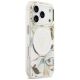4. Guess IML Glitter Flowers Triangle MagSafe Case for iPhone 18 Pro Max / 17 Pro Max – white