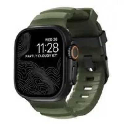 9. Nomad Rocky Point Band Black Leather, Titanium