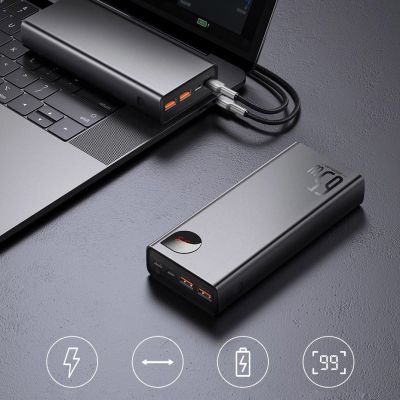 13. Baseus Adaman powerbank 2x USB / 1x USB Type C / 1x micro USB 20000mAh 65W Quick Charge 3.0 Power Delivery black (PPIMDA-D01)