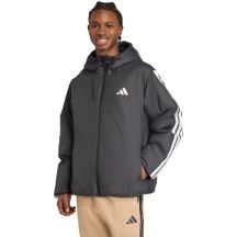 Men's adidas Essentials Climawarm 3-Stripes Insulated Hooded Jacket Black JM4042