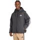 Men's adidas Essentials Climawarm 3-Stripes Insulated Hooded Jacket Black JM4042