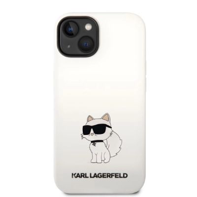 3. Karl Lagerfeld Silicone Choupette case for iPhone 14 Plus - white