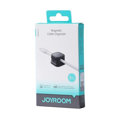 6. Joyroom JR-ZS368 magnetic cable organizer - black (3 pcs.)