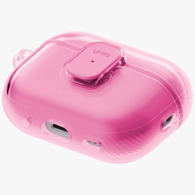 5. Uniq Glase Pro Case for AirPods Pro 3 Lock Case - Transparent Pink