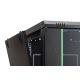 7. DYNAmic 19" 9U rack 600x600 wall-mounted network cabinet, glass door, black, undivided, assembled, 60kg