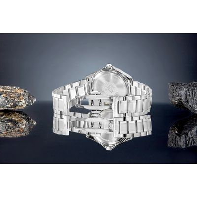 6. Giewont Elegance Sapphire Silver Black Men's Watch GW5160-B2