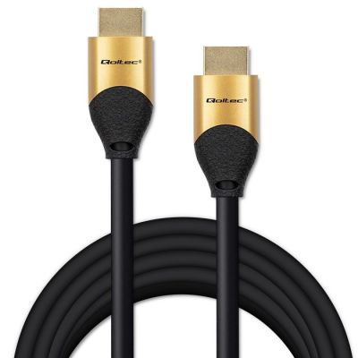 5. QOLTEC HDMI CABLE V2.1 ULTRA HIGH SPEED 8K | 60HZ | 26AWG | GOLD | 5M