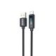 Dudao L7T USB-A - USB-C 66W Cable with LED Display 1m - Black