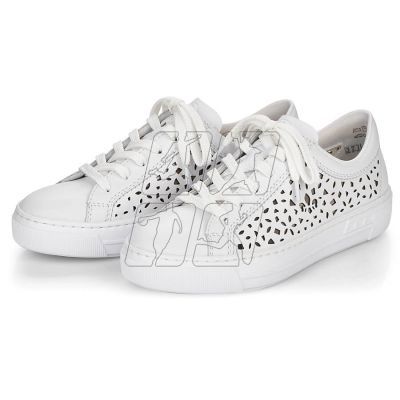 10. Rieker W RKR641 white comfortable leather shoes