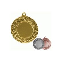 Gold medal with space for a 25 mm emblem - steel medal