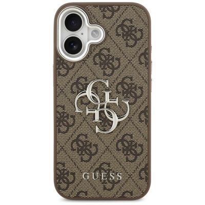 3. Guess 4G Big 4G Classic Logo case for iPhone 17 - brown and silver