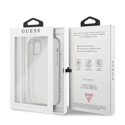 7. Guess GUHCN65PCGLSI iPhone 11 Pro Max silver/silver hard case Glitter