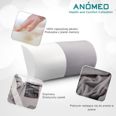5. Small Half-Roll Head Support Pillow ANOMEO