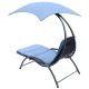 9. BERGAMO DECHAIR WITH UMBRELLA 200x125x180CM NAVY BLUE