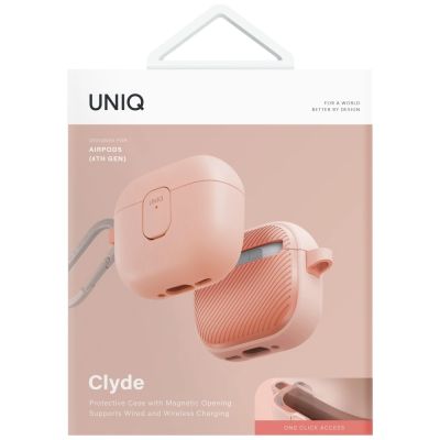 5. Uniq Clyde Lock Case for AirPods 4 - Pink