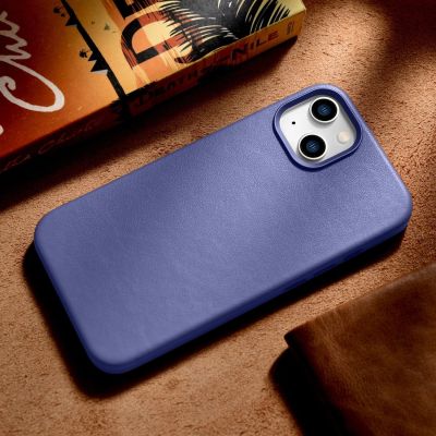 15. iCarer Case Leather Case Cover for iPhone 14 Light Purple (WMI14220705-LP) (MagSafe Compatible)