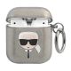 Karl Lagerfeld Glitter Karl's Head Case for AirPods 1/2 - Black