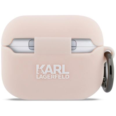 3. Karl Lagerfeld Silicone Chaupette Head 3D Case for AirPods Pro 3 - Pink