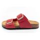 Bio Bio Women's slippers, profiled flip-flops, natural leather