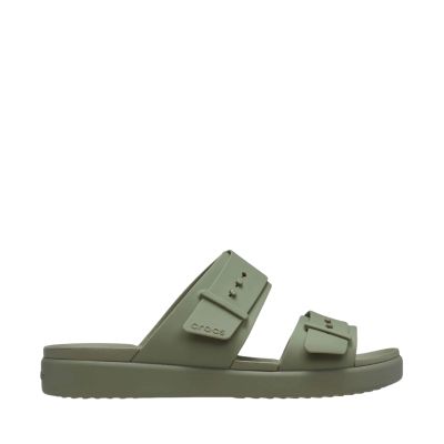 Crocs Brooklyn Buckle Low Women's Slides Green 211215 3BX