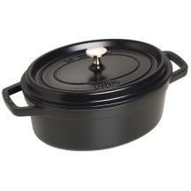 Staub Oval Cast Iron Cocotte – 3.2 l, Black