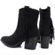 5. Women's insulated cowboy boots with fringes, black M.Daszyński MR2520-1